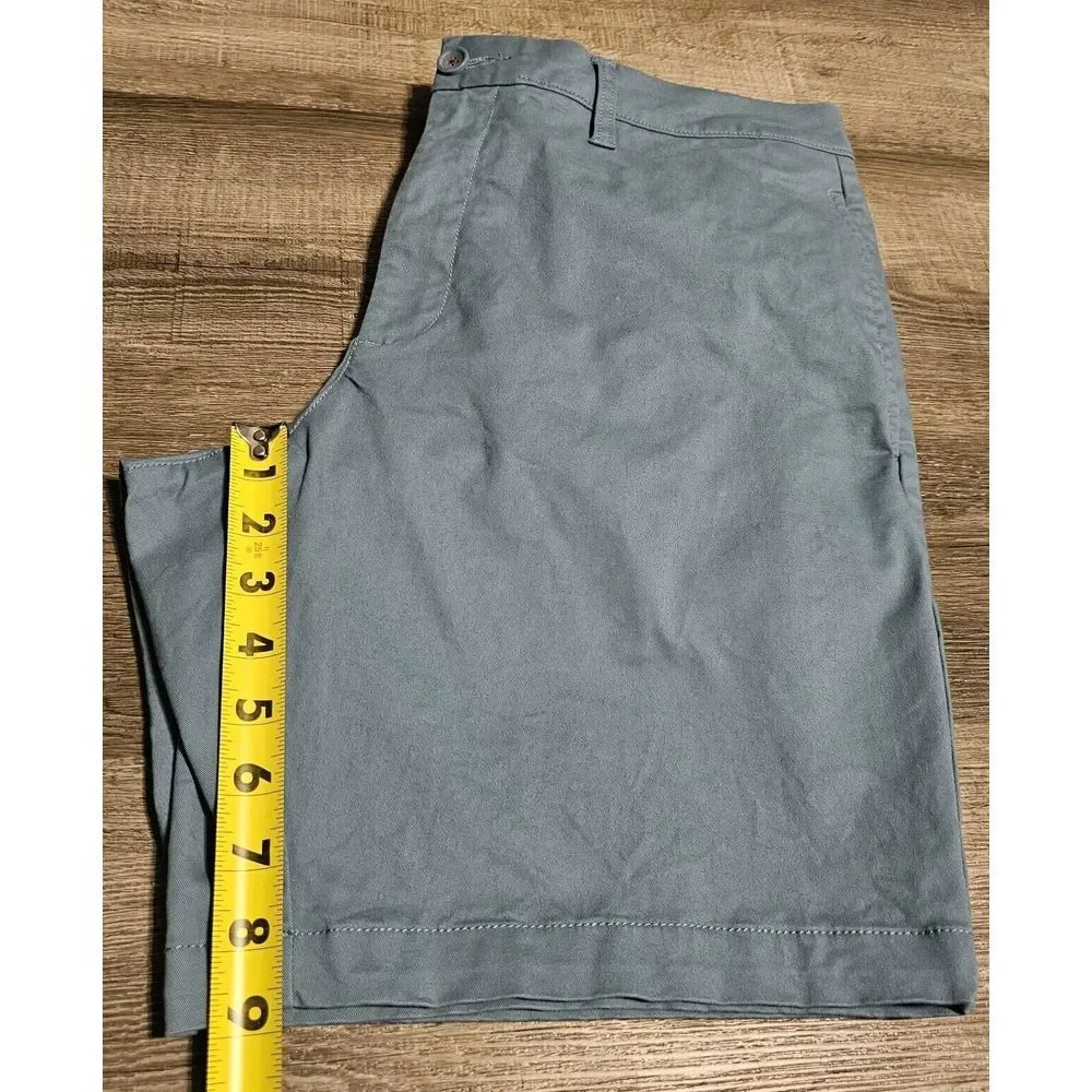 Untuckit Mens St. Vincent Chino Golf Shorts Size 36 Color Blue Stone‎ Outdoor